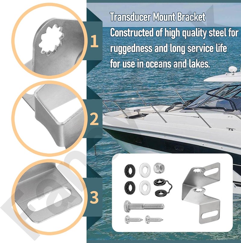FancyTark 000-14192-001 Transom Bracket Compatible with Lo-wrance Bullet/SplitShot Transducers - Image 5